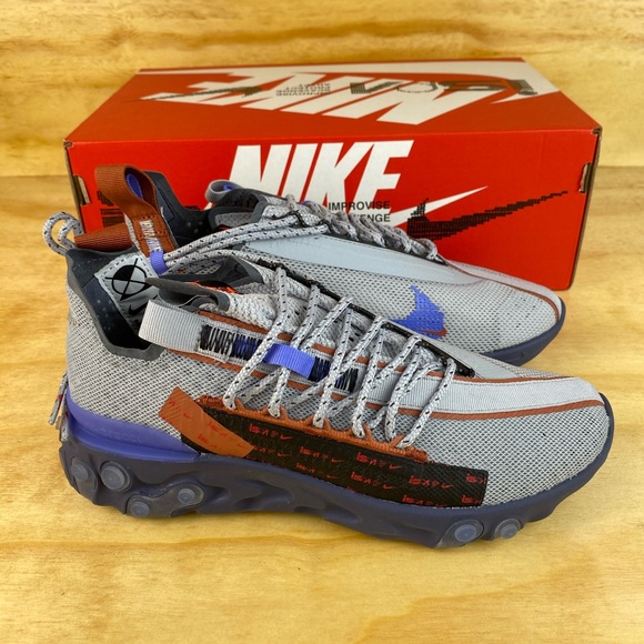 Nike React ISPA Wolf Grey Sapphire Dusty Peach - Picture 6 of 8